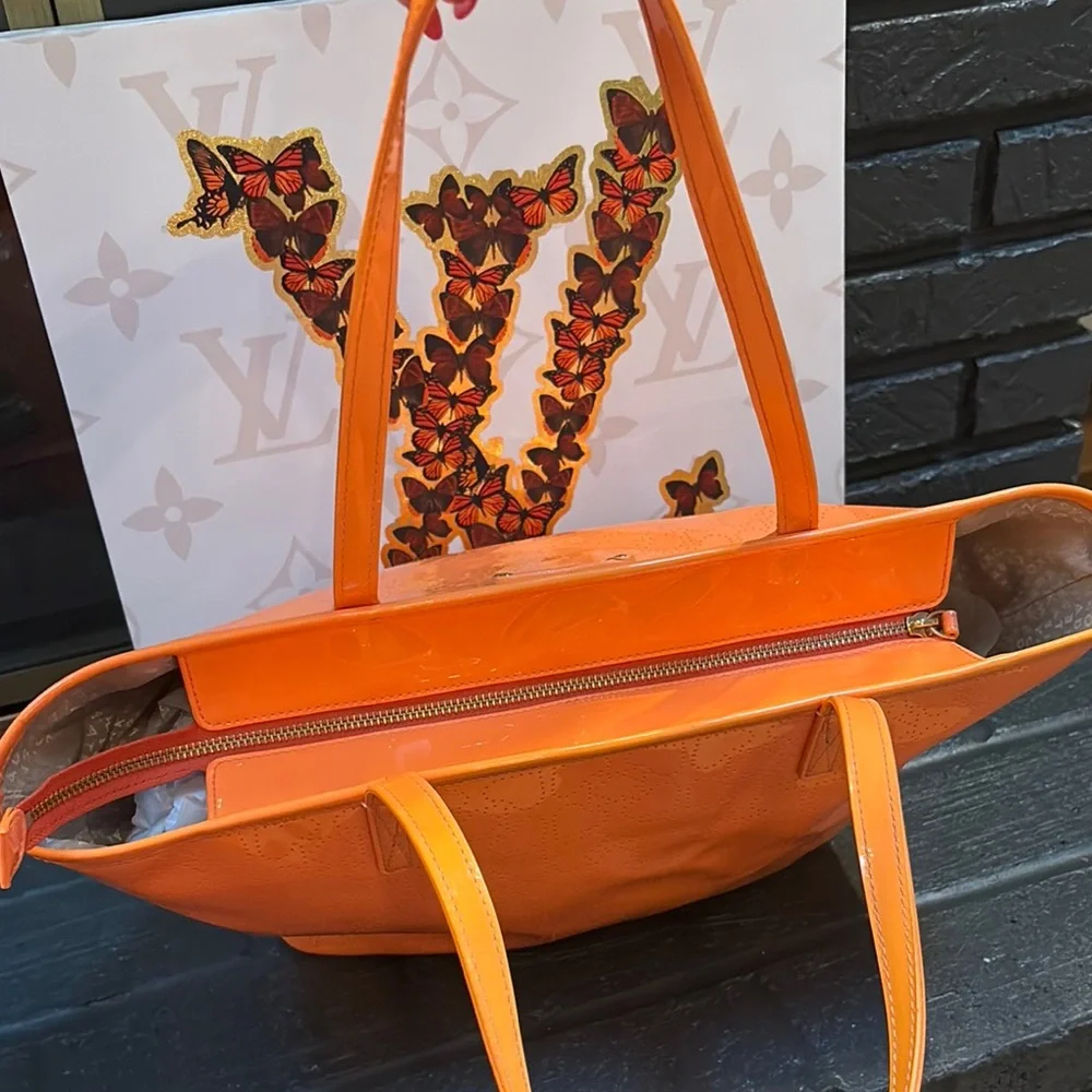 Kate Spade New York Patent Leather Tote - orange